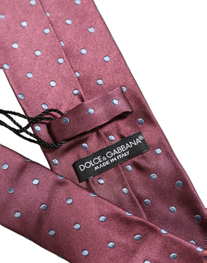 Dolce & Gabbana Herren Krawatte aus Seide in Bordeaux mit Polka Dots, zum Binden