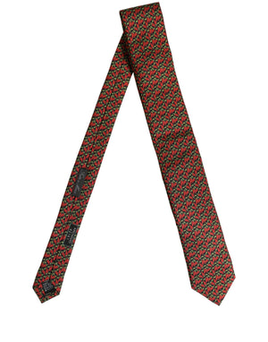 Dolce & Gabbana Seidenkrawatte mit Multicolor-Chili-Motiv, zum Binden