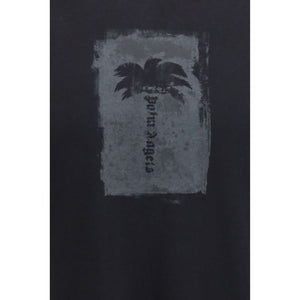 Palm Angels Schwarzes Baumwoll-T-Shirt
