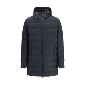 Herno Graue Polyester-Jacke in voller Länge