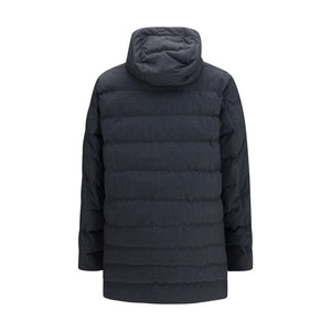 Herno Graue Polyester-Jacke in voller Länge