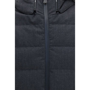 Herno Graue Polyester-Jacke in voller Länge