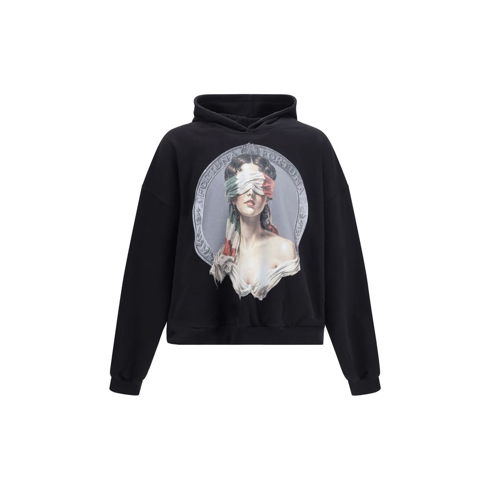 PDF Channel Schwarzer Baumwoll-Sweatshirt