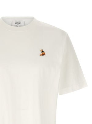Maison Kitsuné Weißes T-Shirt aus Bio-Baumwolle