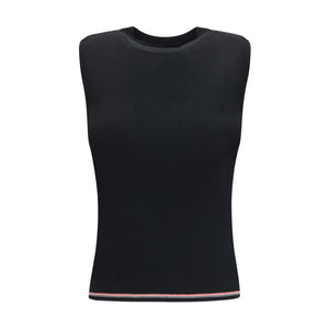 Thom Browne Ärmelloses T-Shirt aus schwarzer Wolle Oves Aries
