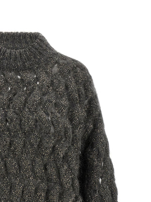 Brunello Cucinelli Grauer Wollcardigan