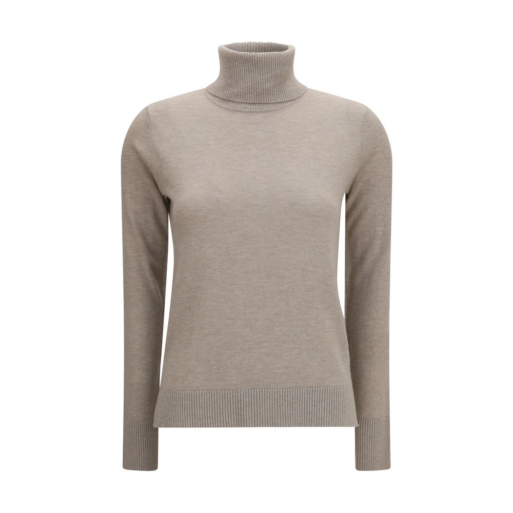 'S Max Mara Beige Wollpullover Oves Aries Rollkragenpullover