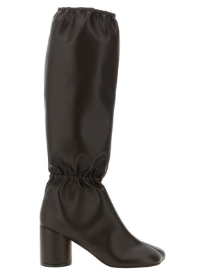 MM6 Maison Margiela Braun Polyethylen Over-the-Knee-Stiefel