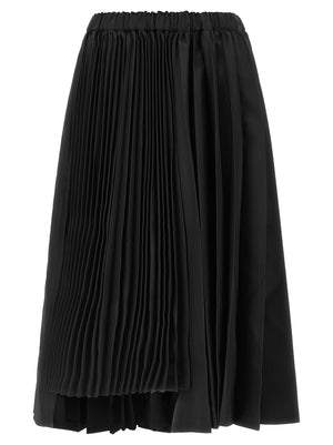 Comme Des Garçons Schwarzer Polyester-Maxirock