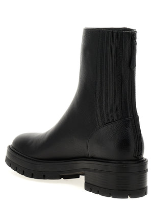Aquazzura Schwarze Stiefeletten aus Kalbsleder