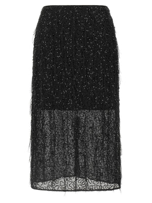 Twinset Schwarzer Midirock aus Polyester