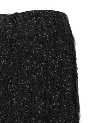 Twinset Schwarzer Midirock aus Polyester