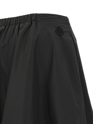 Moncler Schwarzer Midirock aus Polyester