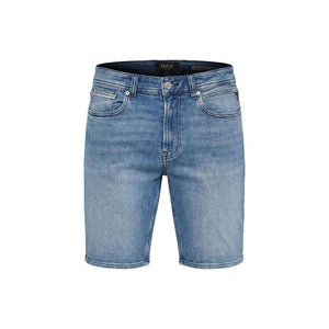 Replay Blaue Baumwoll-Bermudashorts