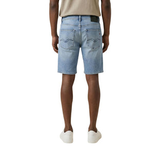Replay Blaue Baumwoll-Bermudashorts