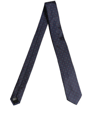 Dolce & Gabbana Blau-diamant-gitter-verstellbare Krawatte Herren Accessoire Krawatte