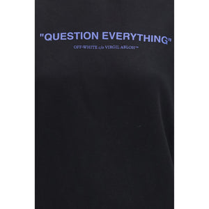 Off-White Schwarzer Baumwoll-Sweatshirt