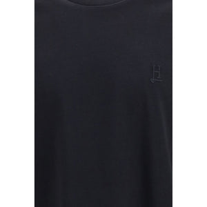 Herno Schwarzes Baumwoll-T-Shirt