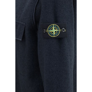 Stone Island Blaues Hemd aus Polyamid