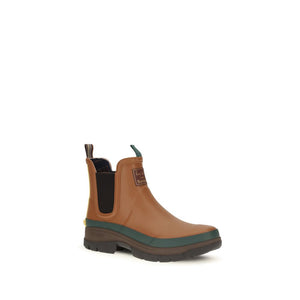 Barbour Braune Chelsea Boots aus Gummi