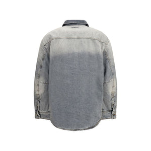 Off-White Graue Jeansjacke aus Baumwolle