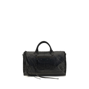 Balenciaga Schwarze Lammleder Schultertasche Ovis Aries