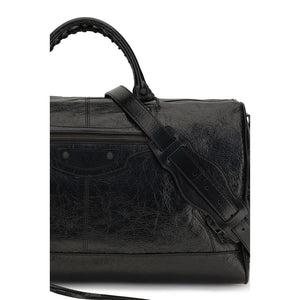 Balenciaga Schwarze Lammleder Schultertasche Ovis Aries