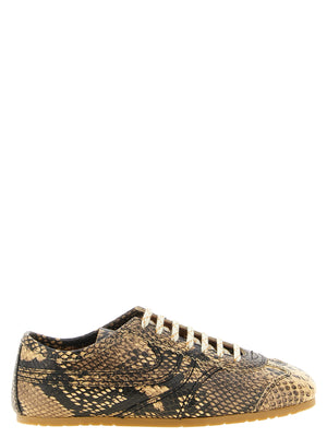 Dries Van Noten Beige Kalbsleder Low-Top-Sneaker