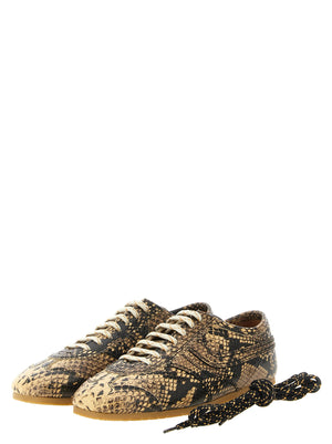 Dries Van Noten Beige Kalbsleder Low-Top-Sneaker