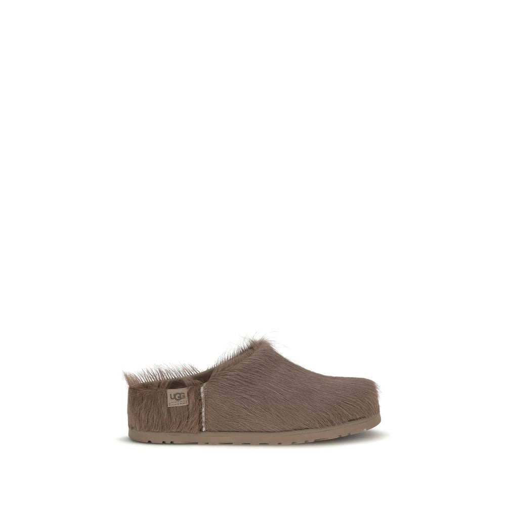 UGG Braune Nubukleder-Clogs