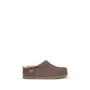 UGG Braune Nubukleder-Clogs
