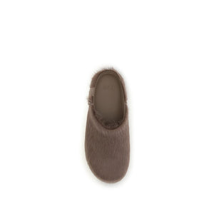 UGG Braune Nubukleder-Clogs