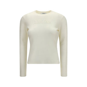 Max Mara Weißes Sweatshirt aus Wolle Oves Aries
