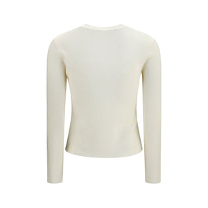 Max Mara Weißes Sweatshirt aus Wolle Oves Aries