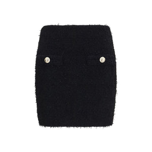 Balmain Schwarzer Minirock aus Viskose