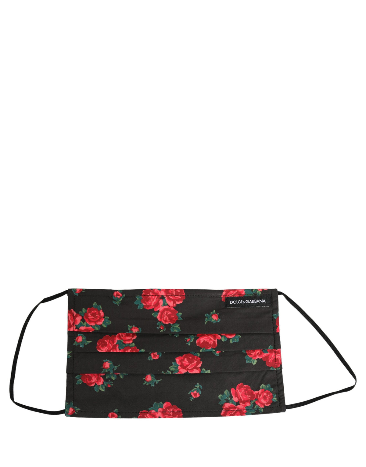 Dolce & Gabbana Gesichtsmaske mit mehrfarbigem Blumen-Patchwork und elastischem Ohrband