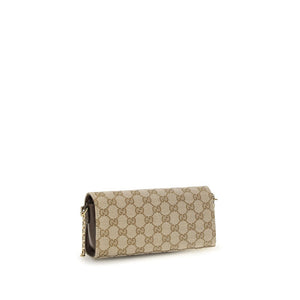 Gucci Beige Stoff-Portemonnaie
