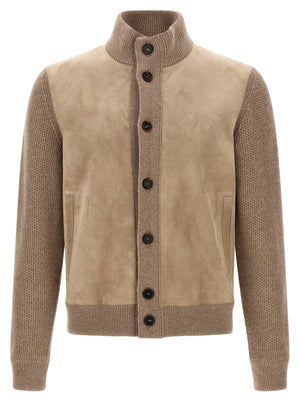ZEGNA Beige Cashmere Cardigan