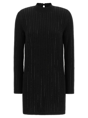 Twinset Schwarzes Viskose-Kurzkleid