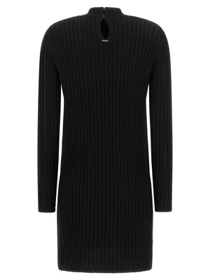 Twinset Schwarzes Viskose-Kurzkleid