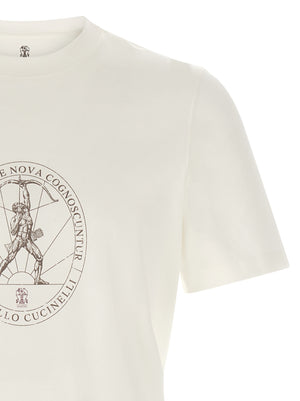 Brunello Cucinelli Weißes Baumwoll-T-Shirt