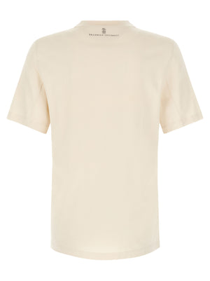 Brunello Cucinelli Weißes Baumwoll-T-Shirt