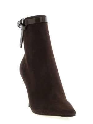 Jimmy Choo Braune Lederstiefeletten