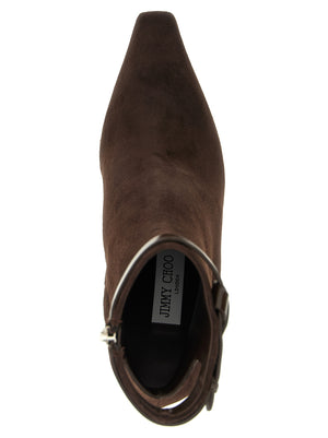 Jimmy Choo Braune Lederstiefeletten