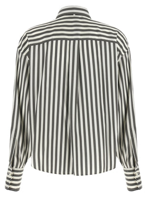 Brunello Cucinelli Zweifarbige Seidenbluse