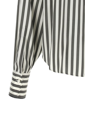 Brunello Cucinelli Zweifarbige Seidenbluse