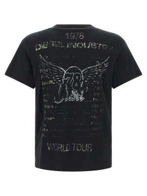 Diesel Schwarzes Baumwoll-T-Shirt