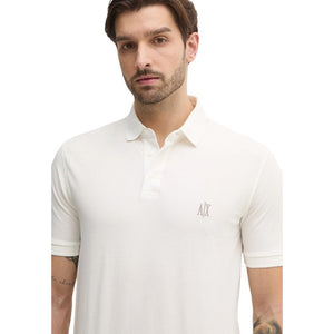 Armani Exchange Weißes Poloshirt aus Baumwolle