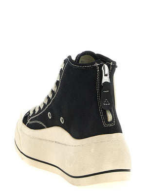 R13 Schwarze High-Top-Sneaker aus Baumwolle