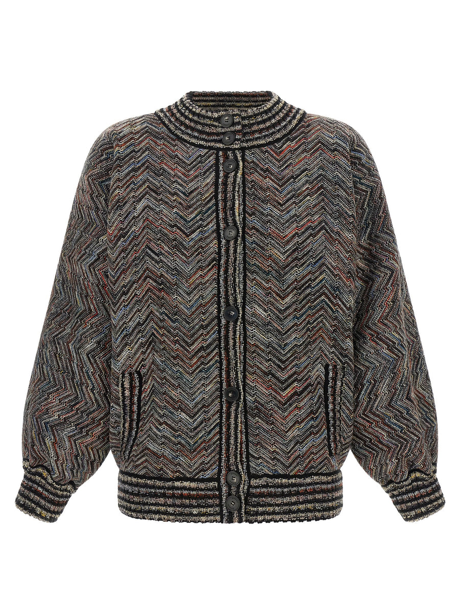 Missoni Mehrfarbige Woll-Bomberjacke